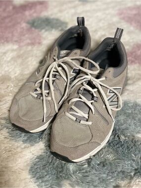 New Balance 608v5 Gray Suede Lace-Up Training Shoes “Team Away Gray” Size: 9.5